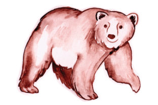 Brown Bear in Watercolor: Animals for Branding