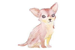 Chihuahua in Watercolor Style for Dogs Projects
