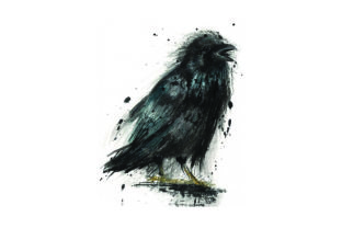 Crow Watercolor: Animals for Handmade Crafts