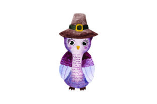 Cute Owl Wearing Pilgrim Hat Watercolor for Thanksgiving