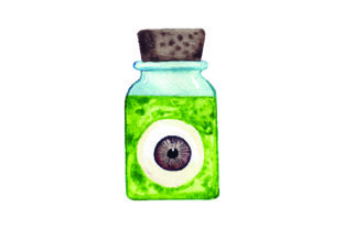 Eyeball in Jar - Watercolor: A Halloween Asset Review