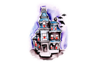 Haunted House in Watercolor: A Halloween Design Review