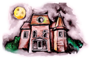 Haunted House with Full Moon: A Halloween Asset Review