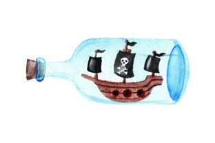 Pirate Ship Bottle Watercolor: A Crafter’s Review
