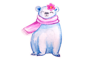 Polar Bear Mom in Watercolor: Branding Animals