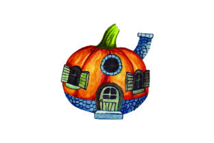 Pumpkin House - Watercolor: A Halloween Design Review