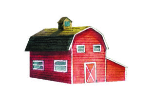 Red Barn - Watercolor Style: Farm Amp Review