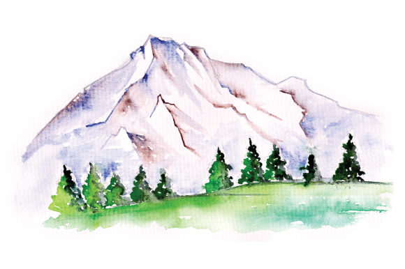 Reviewing Mountain Scene in Watercolor for Real Embroidery
