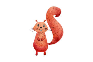 Squirrel - Watercolor Animals Design Review